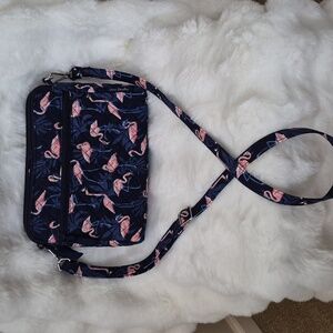 Vera Bradley Navy Flamingo Crossbody Bag